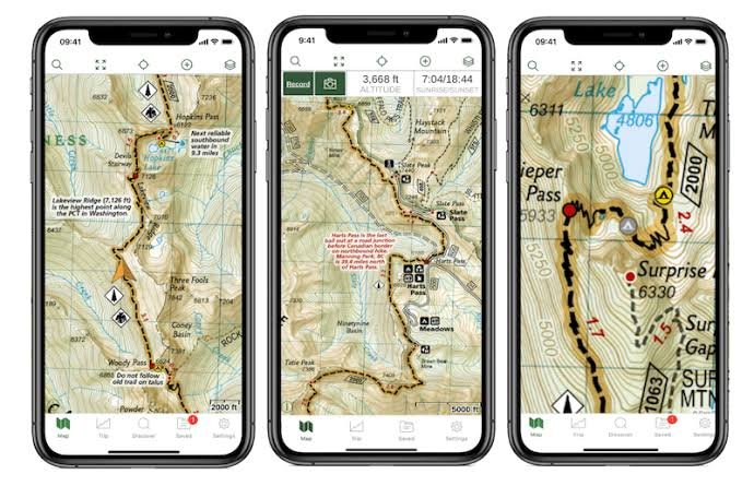 Gaia GPS App for hikers